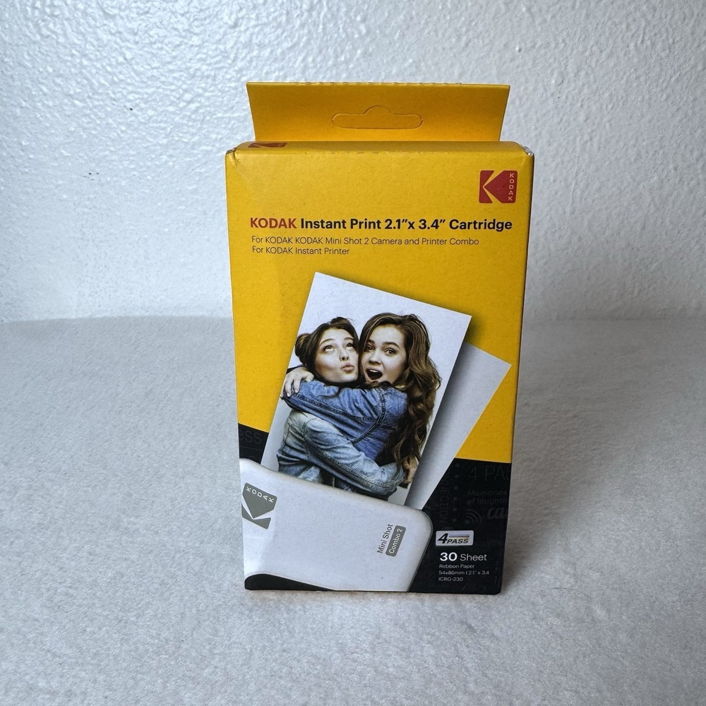 New Kodak Cartridge 2.1 X 3.4 30 Sheets For Kodak Mini Shot 2 Instant Printer